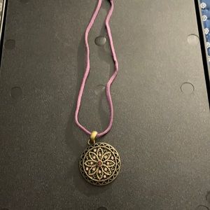 Lia Sophia necklace with purple leather cord